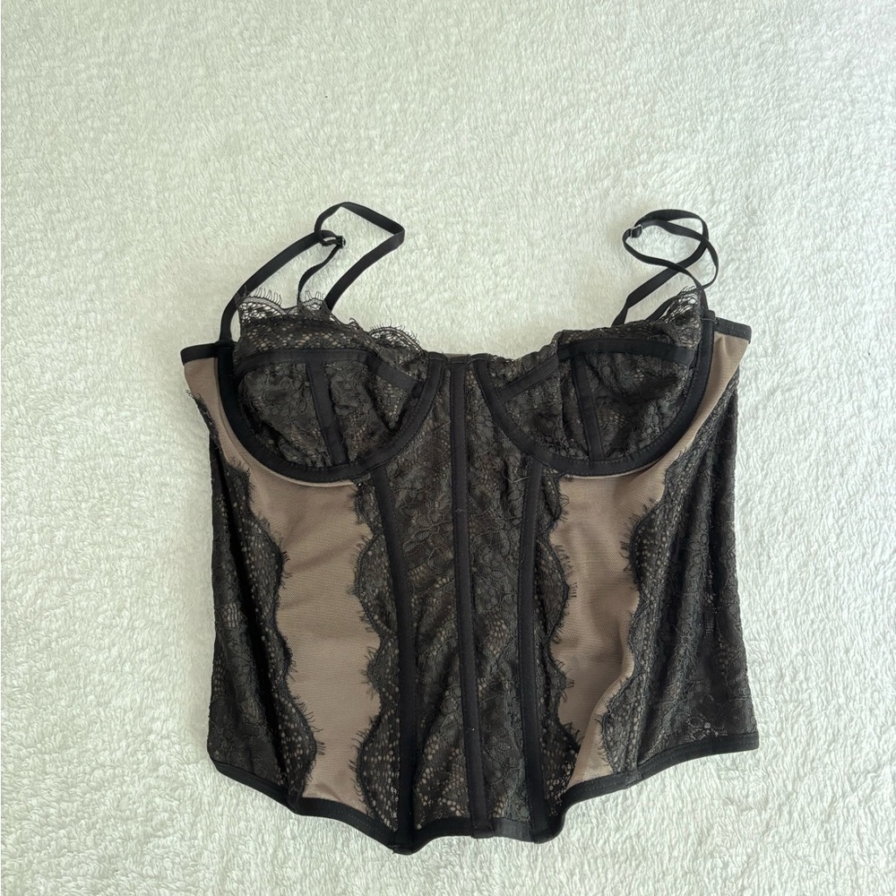 Urban Outfitters unworn Black out from under modern love Corset Top